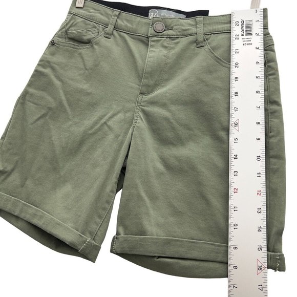 NEW WIT & WISDOM 'Ab'solution Green Mid-Ris. Stretch Twill Shorts Sz 2 NWOT 0023 - Picture 6 of 11